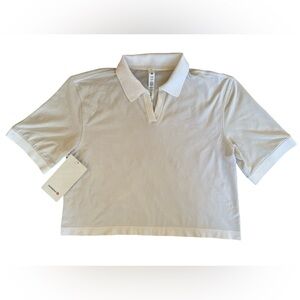 (NWT) Lululemon - Women’s Swiftly Tech Relaxed-Fit Cropped Polo Shirt Size 8